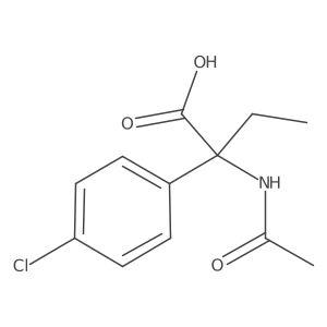 2-(4-Chlorophenyl)-2-acetamidobutanoic acid结构式