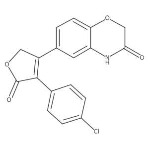 6-[4-(4-Chlorophenyl)-5-oxo-2,5-dihydro-3-furanyl]-2H-1,4-benzoxazin-3(4H)-one Structure