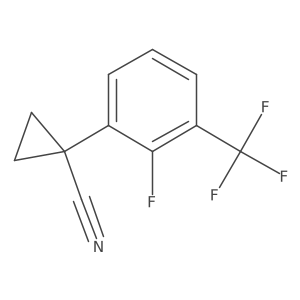 Cyclopropanecarbonitrile,1-[2-fluoro-3-(trifluoromethyl)phenyl]- Structure