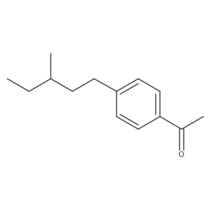 (+)-1-[4-(3-Methylpentyl)phenyl]ethanone结构式