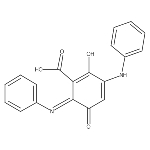 3,6-Dioxo-2,5-bis(phenylamino)-1,4-cyclohexadiene-1-carboxylic Acid Structure