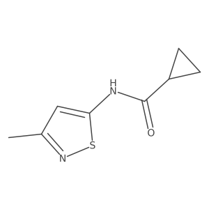 N-(3-methyl-1,2-thiazol-5-yl)cyclopropanecarboxamide结构式