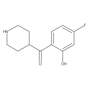 (4-Fluoro-2-hydroxyphenyl)-piperidin-4-ylmethanone结构式