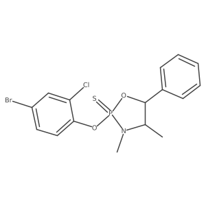 1,3,2-Oxazaphospholidine, 2-(4-bromo-2-chlorophenoxy)-3,4-dimethyl-5-phenyl-, 2-sulfide, (2R-(2alpha,4beta,5beta))- Structure