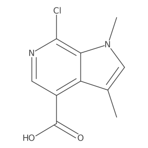 7-Chloro-1,3-dimethyl-1H-pyrrolo[2,3-c]pyridine-4-carboxylic acid结构式
