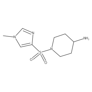 1-(1-Methyl-1H-imidazole-4-sulfonyl)-piperidin-4-ylamine Structure