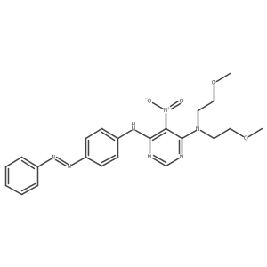 4,6-Pyrimidinediamine, N4,N4-bis(2-methoxyethyl)-5-nitro-N6-[4-(2-phenyldiazenyl)phenyl]-结构式