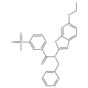 N-(6-ethoxybenzo[d]thiazol-2-yl)-3-(methylsulfonyl)-N-(pyridin-2-ylmethyl)benzamide结构式