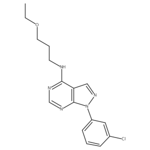 1-(3-chlorophenyl)-N-(3-ethoxypropyl)-1H-pyrazolo[3,4-d]pyrimidin-4-amine Structure