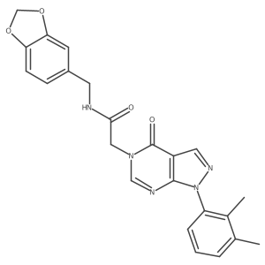 N-(benzo[d][1,3]dioxol-5-ylmethyl)-2-(1-(2,3-dimethylphenyl)-4-oxo-1H-pyrazolo[3,4-d]pyrimidin-5(4H)-yl)acetamide Structure