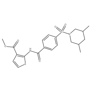 Methyl 2-(4-((3,5-dimethylpiperidin-1-yl)sulfonyl)benzamido)thiophene-3-carboxylate Structure
