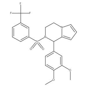 1-(3,4-dimethoxyphenyl)-2-[3-(trifluoromethyl)benzenesulfonyl]-1H,2H,3H,4H-pyrrolo[1,2-a]pyrazine结构式