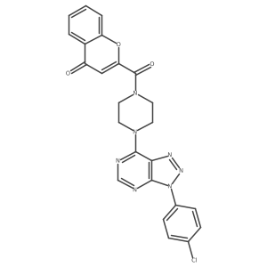 2-(4-(3-(4-chlorophenyl)-3H-[1,2,3]triazolo[4,5-d]pyrimidin-7-yl)piperazine-1-carbonyl)-4H-chromen-4-one Structure