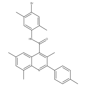 N-(4-Bromo-2,5-dimethylphenyl)-3,6,8-trimethyl-2-(4-methylphenyl)-4-quinolinecarboxamide结构式