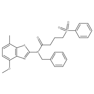 N-benzyl-N-(4-methoxy-7-methylbenzo[d]thiazol-2-yl)-4-(phenylsulfonyl)butanamide Structure