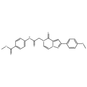methyl 4-({[2-(4-methoxyphenyl)-4-oxopyrazolo[1,5-a]pyrazin-5(4H)-yl]acetyl}amino)benzoate结构式