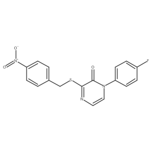 1-(4-fluorophenyl)-3-((4-nitrobenzyl)thio)pyrazin-2(1H)-one Structure