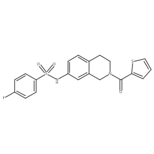 4-fluoro-N-(2-(thiophene-2-carbonyl)-1,2,3,4-tetrahydroisoquinolin-7-yl)benzenesulfonamide Structure