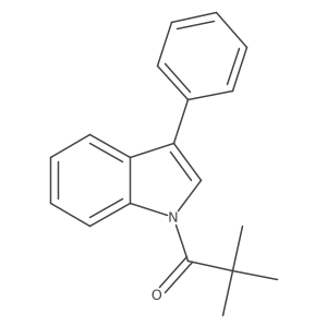 2,2-Dimethyl-1-(3-phenyl-1H-indol-1-yl)-1-propanone Structure