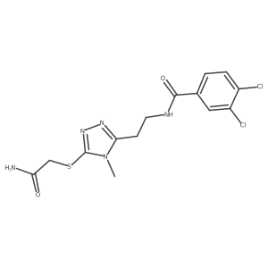 N-(2-{5-[(2-amino-2-oxoethyl)sulfanyl]-4-methyl-4H-1,2,4-triazol-3-yl}ethyl)-3,4-dichlorobenzamide Structure