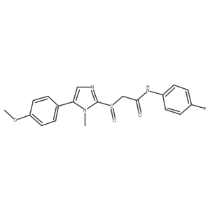N-(4-fluorophenyl)-2-((5-(4-methoxyphenyl)-1-methyl-1H-imidazol-2-yl)sulfinyl)acetamide Structure