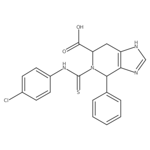 5-((4-chlorophenyl)carbamothioyl)-4-phenyl-4,5,6,7-tetrahydro-3H-imidazo[4,5-c]pyridine-6-carboxylic acid Structure