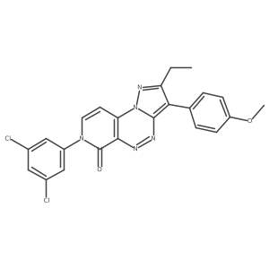 7-(3,5-dichlorophenyl)-2-ethyl-3-(4-methoxyphenyl)pyrazolo[5,1-c]pyrido[4,3-e][1,2,4]triazin-6(7H)-one结构式