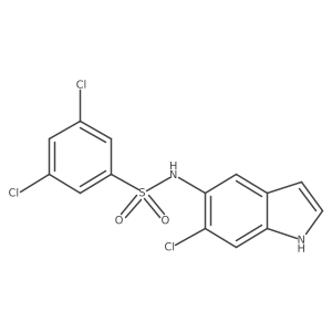 3,5-dichloro-N-(6-chloro-1H-indol-5-yl)benzenesulfonamide结构式