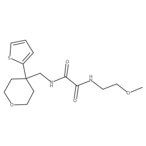 N1-(2-methoxyethyl)-N2-((4-(thiophen-2-yl)tetrahydro-2H-pyran-4-yl)methyl)oxalamide Structure