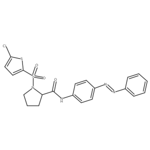 (E)-1-((5-chlorothiophen-2-yl)sulfonyl)-N-(4-(phenyldiazenyl)phenyl)pyrrolidine-2-carboxamide Structure