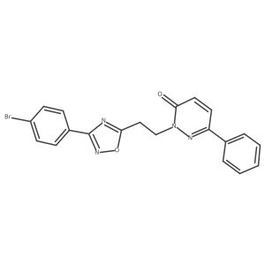 2-{2-[3-(4-Bromophenyl)-1,2,4-oxadiazol-5-yl]ethyl}-6-phenyl-2,3-dihydropyridazin-3-one Structure