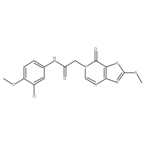 N-(3-chloro-4-methoxyphenyl)-2-(2-(methylthio)-7-oxothiazolo[4,5-d]pyrimidin-6(7H)-yl)acetamide Structure