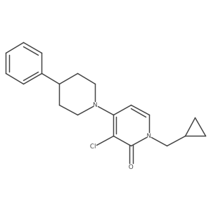 3-Chloro-1-(cyclopropylmethyl)-4-(4-phenyl-1-piperidinyl)-2(1H)-pyridinone结构式