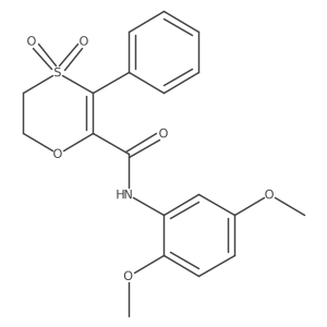 N-(2,5-dimethoxyphenyl)-3-phenyl-5,6-dihydro-1,4-oxathiine-2-carboxamide 4,4-dioxide Structure