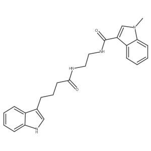 N-(2-{[4-(1H-indol-3-yl)butanoyl]amino}ethyl)-1-methyl-1H-indole-3-carboxamide结构式