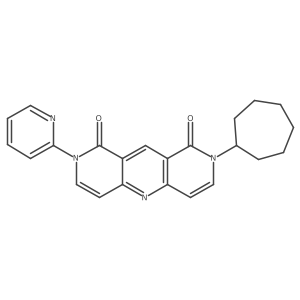 2-cycloheptyl-8-(2-pyridyl)pyrido[4,3-b][1,6]naphthyridine-1,9(2H,8H)-dione结构式