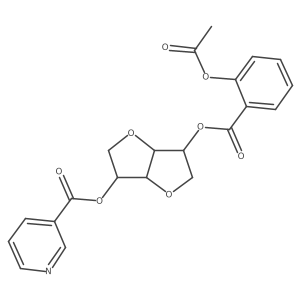 D-Glucitol, 1,4:3,6-dianhydro-, 2-[2-(acetyloxy)benzoate] 5-(3-pyridinecarboxylate) Structure