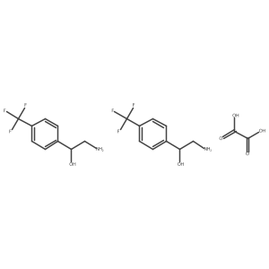 Bis(2-amino-1-[4-(trifluoromethyl)phenyl]ethan-1-ol), oxalic acid结构式