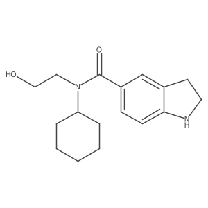 1h-Indole-5-carboxamide,n-cyclohexyl-2,3-dihydro-n-(2-hydroxyethyl)- Structure