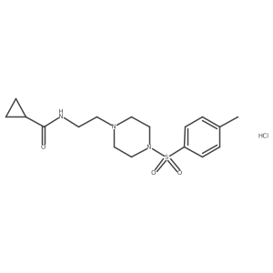 N-(2-(4-tosylpiperazin-1-yl)ethyl)cyclopropanecarboxamide hydrochloride结构式