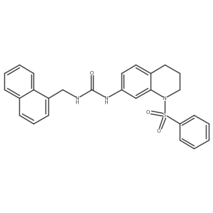 1-(Naphthalen-1-ylmethyl)-3-(1-(phenylsulfonyl)-1,2,3,4-tetrahydroquinolin-7-yl)urea Structure