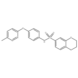 N-(4-((6-methylpyridazin-3-yl)oxy)phenyl)-2,3-dihydrobenzo[b][1,4]dioxine-6-sulfonamide Structure