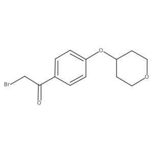 2-Bromo-1-[4-[(tetrahydro-2H-pyran-4-yl)oxy]phenyl]ethanone结构式