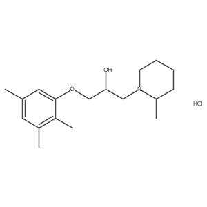 1-(2-Methylpiperidin-1-yl)-3-(2,3,5-trimethylphenoxy)propan-2-ol hydrochloride结构式