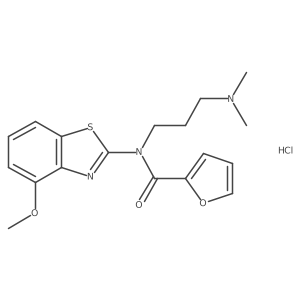N-(3-(dimethylamino)propyl)-N-(4-methoxybenzo[d]thiazol-2-yl)furan-2-carboxamide hydrochloride Structure