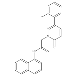 2-[3-(2-fluorophenyl)-6-oxopyridazin-1(6H)-yl]-N-(naphthalen-1-yl)acetamide Structure