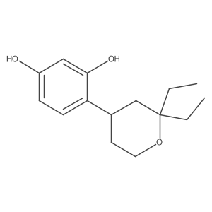 4-(2,2-Diethyloxan-4-yl)benzene-1,3-diol结构式