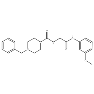 4-benzyl-N-(2-((3-methoxyphenyl)amino)-2-oxoethyl)piperazine-1-carboxamide结构式