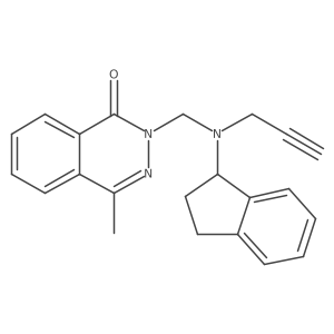 2-{[(2,3-dihydro-1H-inden-1-yl)(prop-2-yn-1-yl)amino]methyl}-4-methyl-1,2-dihydrophthalazin-1-one Structure