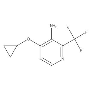4-Cyclopropoxy-2-(trifluoromethyl)pyridin-3-amine结构式